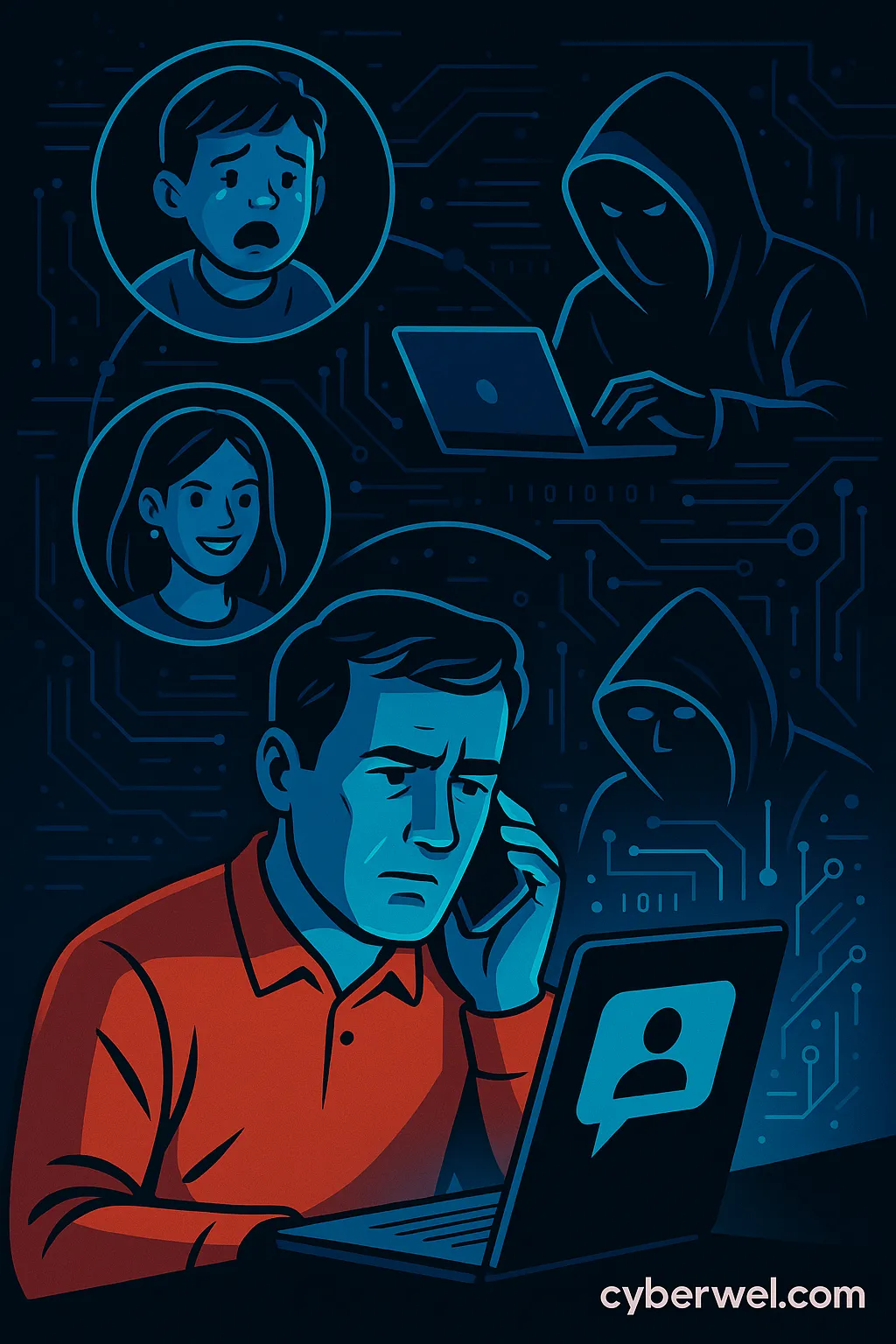 How Hackers Exploit Your Family — Visual Explainer