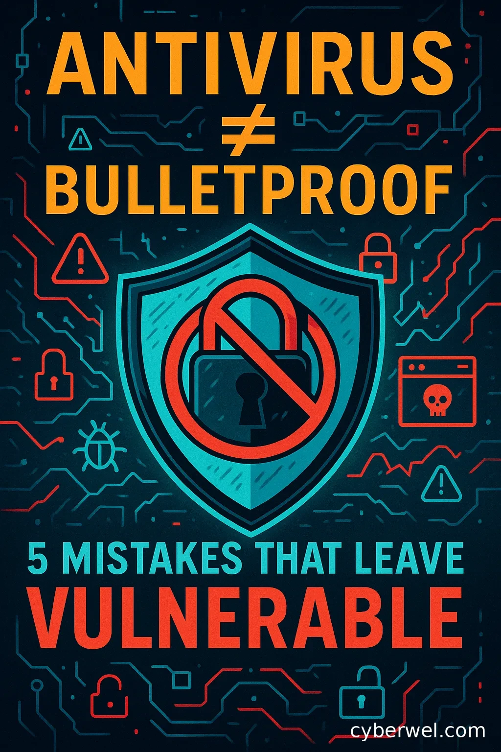 Antivirus ≠ Bulletproof — Visual Guide to 5 Critical Cybersecurity Mistakes